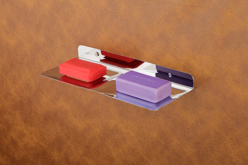 iSTAR Stainless Steel Chrome Finish Square Soap Dish Holder for Bathroom Soap Case Stand for Home (Pack of 1, Double) - Image 3