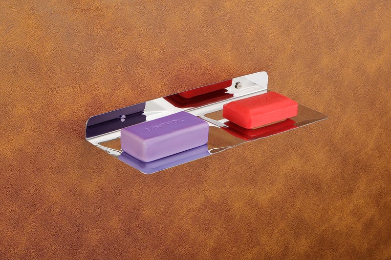 iSTAR Stainless Steel Chrome Finish Square Soap Dish Holder for Bathroom Soap Case Stand for Home (Pack of 1, Double) - Image 2