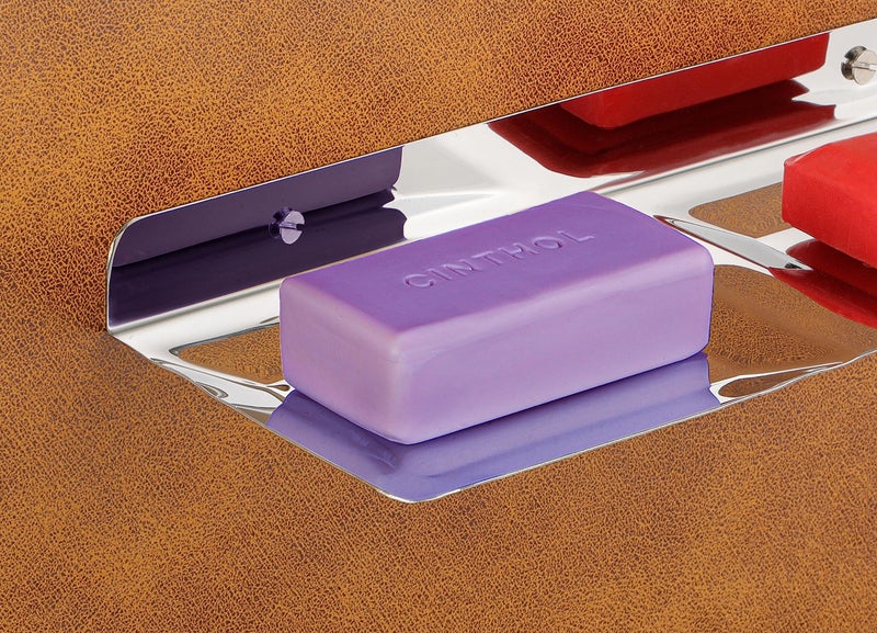 iSTAR Stainless Steel Chrome Finish Square Soap Dish Holder for Bathroom Soap Case Stand for Home (Pack of 1, Double) - Image 4