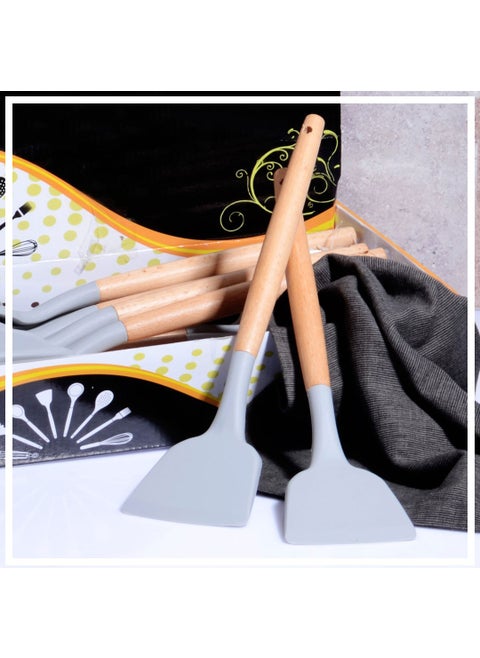 Hazar Pazar Bamboo Handle Silicone Spatula - Smoked