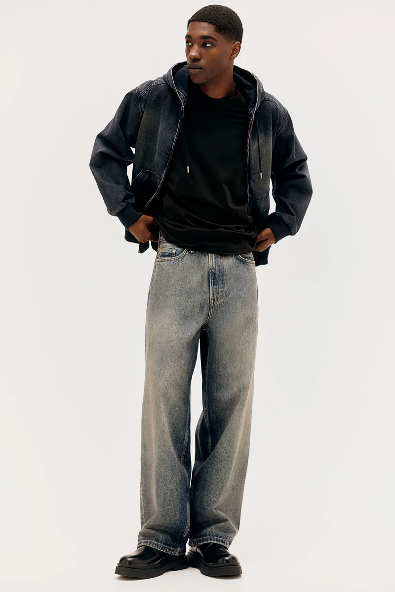 اتش اند ام جينز فضفاض