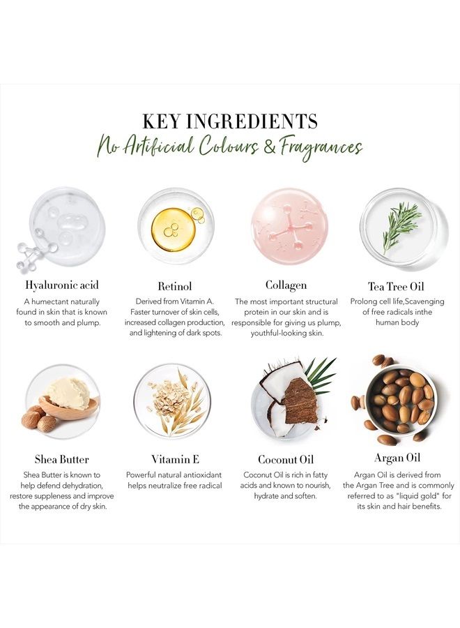 RA ROSA ACCA Facial Skin Care Set & Bath Spa Kit, Bath and Body At Home Spa Kit, Mothers Day Gifts Ideas, Self-care Relaxation Gift, Skin Care Collection plus essential oil, Hyaluronic Acid, Vitamin E.(Tea Tree) - Image 2