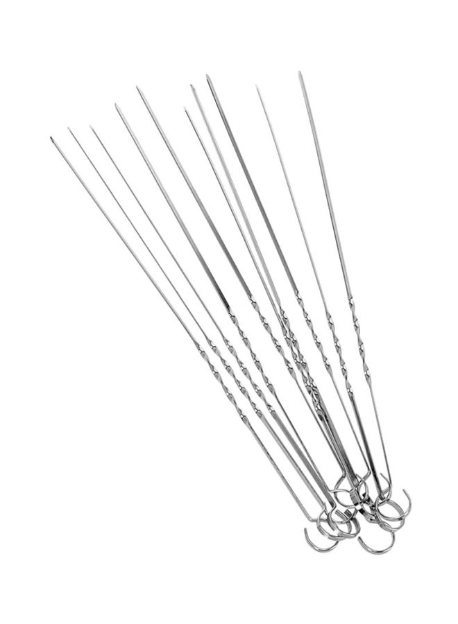 Royalford 8-Piece BBQ Skewer Set Silver 40x0.4cm - Image 4