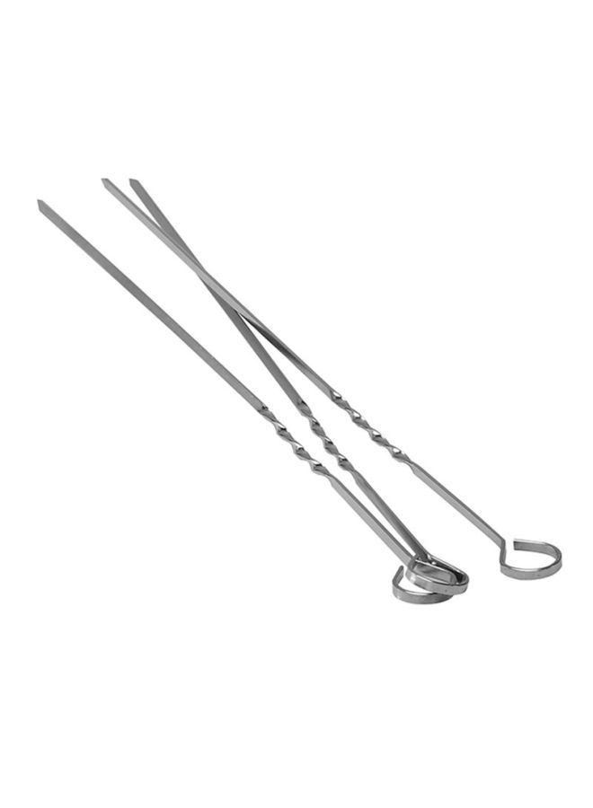 Royalford 8-Piece BBQ Skewer Set Silver 40x0.4cm - Image 2