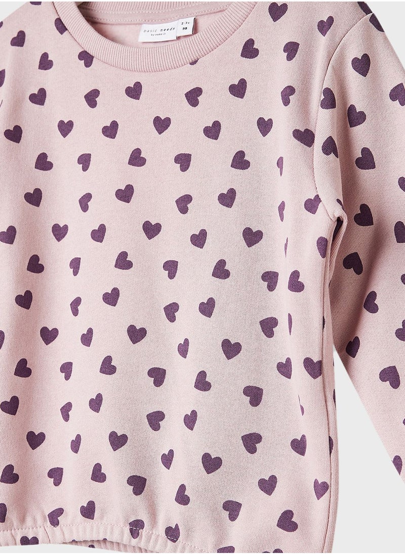 NAME IT - Infant Hearts Graphic Sweatshirt - Image 1