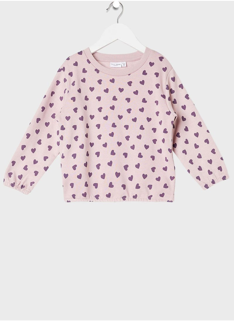 NAME IT - Infant Hearts Graphic Sweatshirt - Image 1