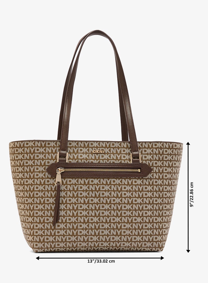 DKNY Bryant Logo Zip Through Tote - Image 5