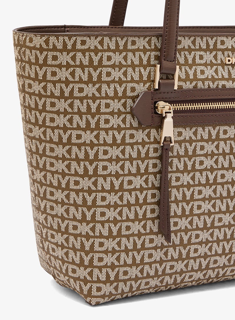 DKNY Bryant Logo Zip Through Tote - Image 3