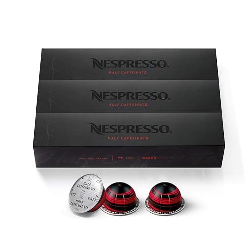 Nespresso Capsules Vertuo Half Caffeinato Mild Roast Coffee 30Count Coffee Pods Brews 78oz - Image 1