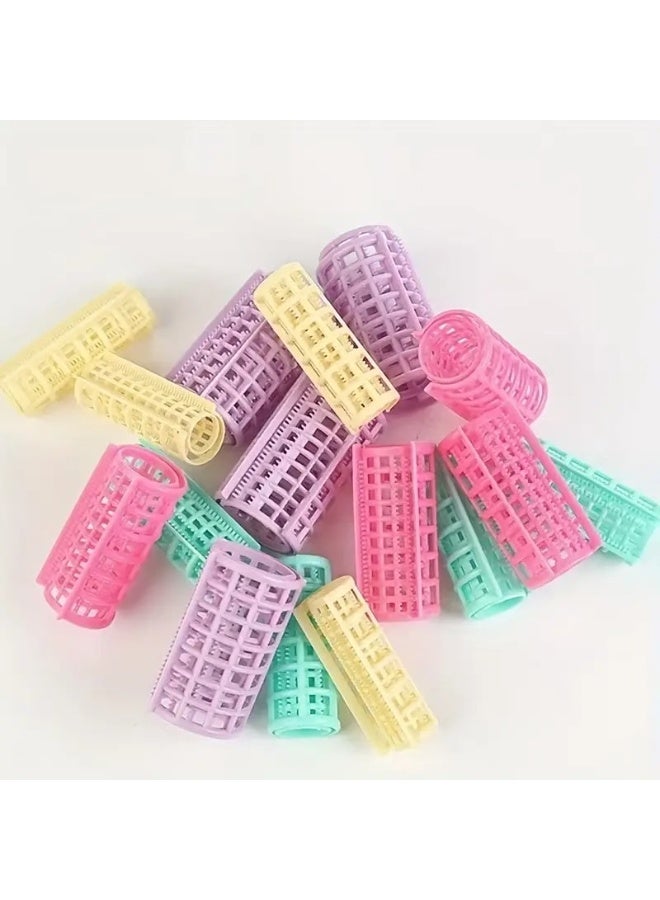 5 Pieces Plastic Hair Rollers Hair Curlers Hair Styling Curlers Easy Installation Lightweight for Professional Salon and Home Use - Multicolor - Image 4