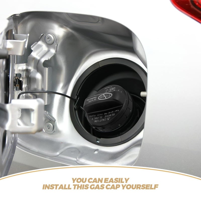Fuel Tank Cap Replacement For Mid Size Sedan Plastic Gasoline Cap Leak Resistant Black - Image 4
