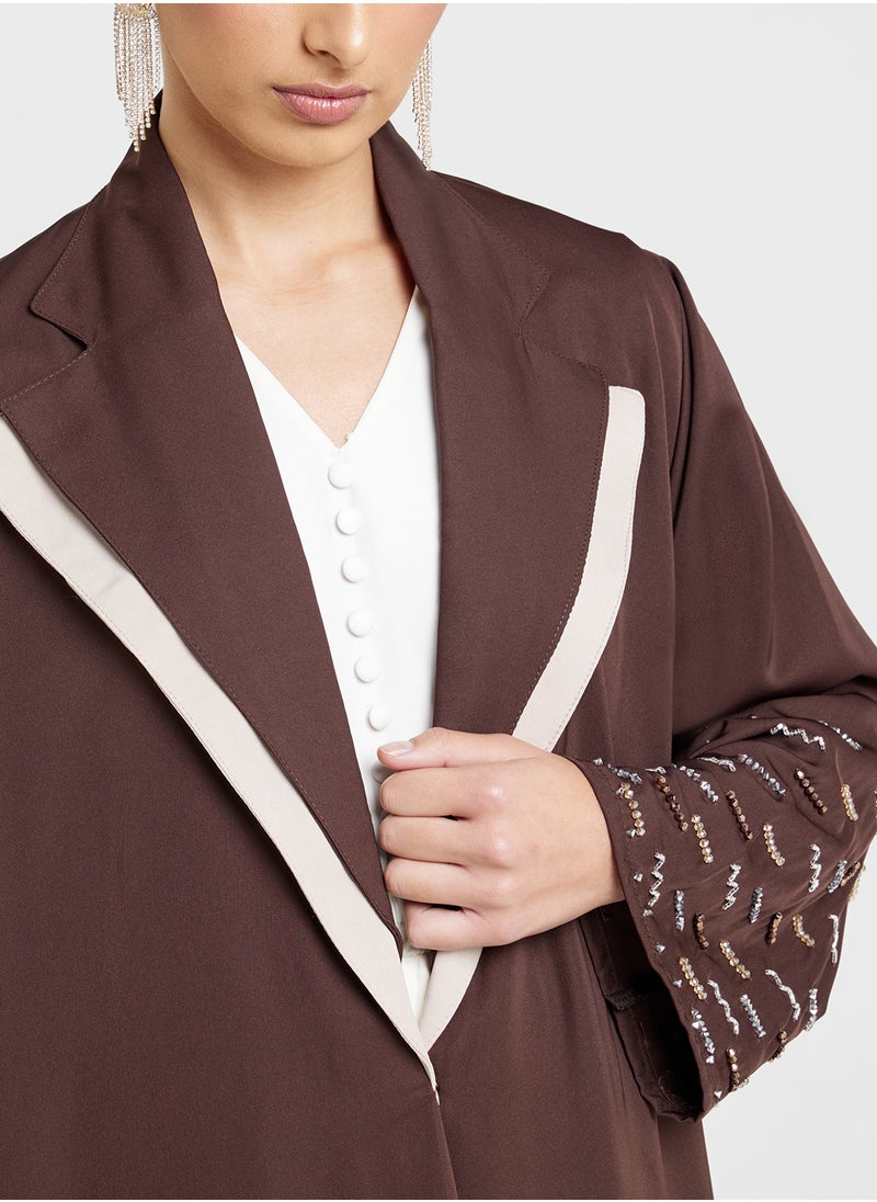 Khizana Embellished Abaya With Sheila  - Image 3