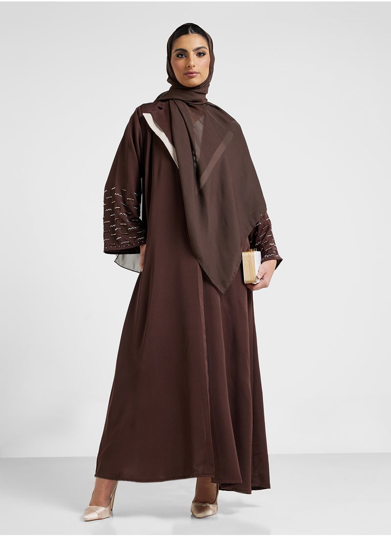 Khizana Embellished Abaya With Sheila  - Image 5