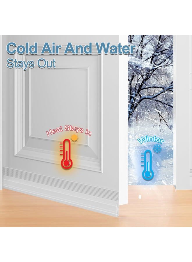 Beoguy Door Draft Stopper, Adjustable Door Sweep for Bottom of Door, Under Door Gap Filler for Exterior & Interior Doors, Door Weather Stripping Blocks Noise and Cold Air (39Inch, Transparent) - Image 4