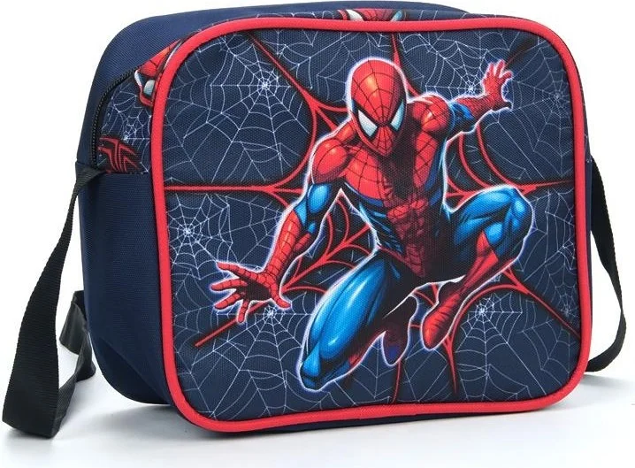 Masho Trend Web Speedyman School Bag + Nutrition + Pencil Case + Water Bottle Spiderman Bag Primary School Bag Backpack