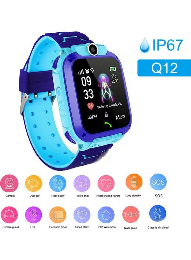 Touch Screen Camera Positioning Watch For Kid Pink - Image 1