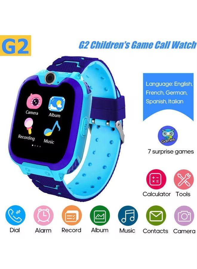 Touch Screen Camera Positioning Watch For Kid Pink - Image 2