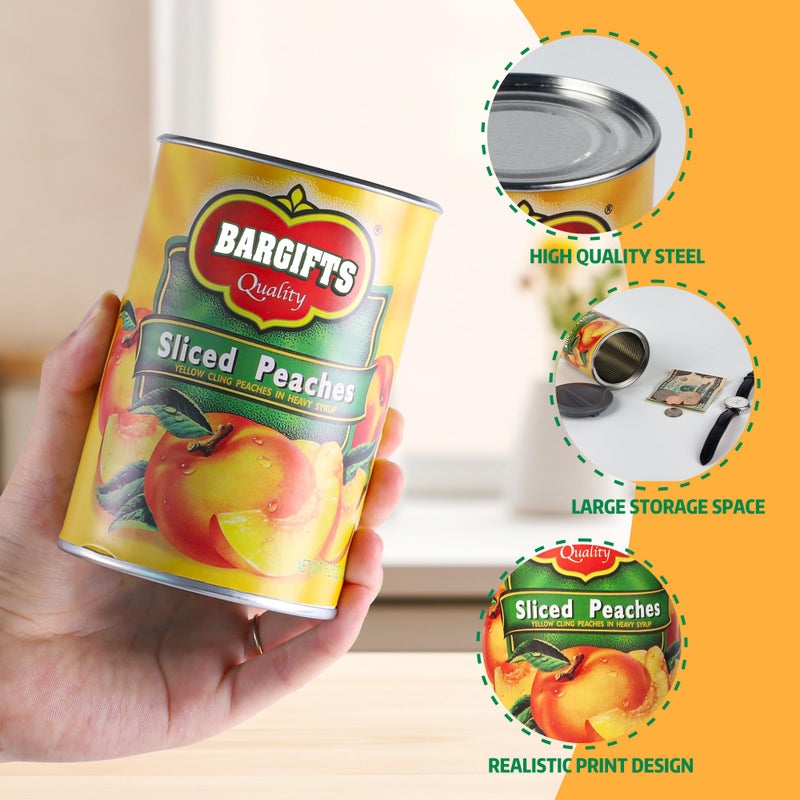 BarGifts Hidden Safe Fake Can with Hidden Compartment, Hidden Storage Keep Your Valuables Safe Like Money, Keys, and Jewelry- Peach - Image 3