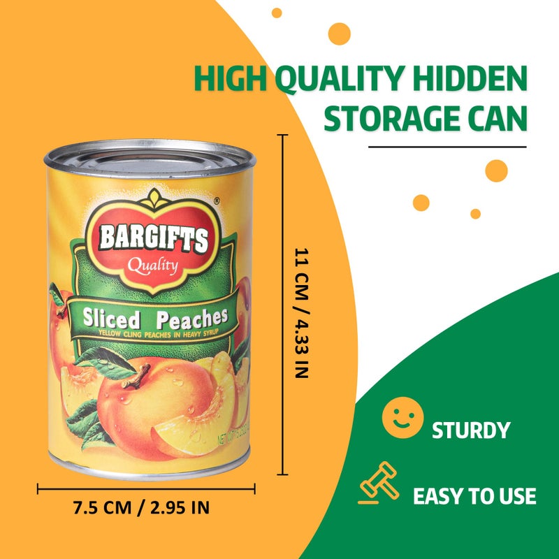 BarGifts Hidden Safe Fake Can with Hidden Compartment, Hidden Storage Keep Your Valuables Safe Like Money, Keys, and Jewelry- Peach - Image 2