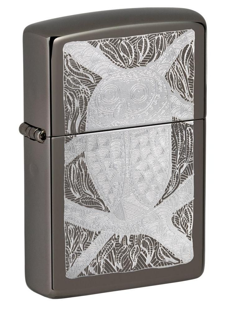 Zippo John Smith Gumbula Owl Black Ice Windproof Lighter - Image 1
