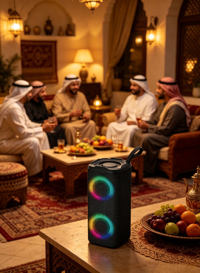 Bluetooth Speaker Portable Wireless Bluetooth Speaker IPX5 Waterproof Bluetooth Speake Subwoofer HD Sound Wireless Speakers With LED Light for Home Parties and Outdoor Picnics - Image 3