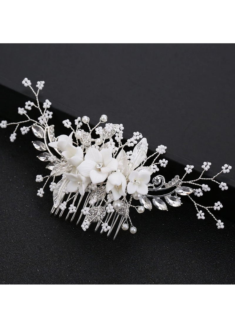 KASTWAVE Wedding Hair Accessories for Brides Women Bridesmaids Flower Girl Bride Hair Jewelry Bridal Hair Accessories - Image 5