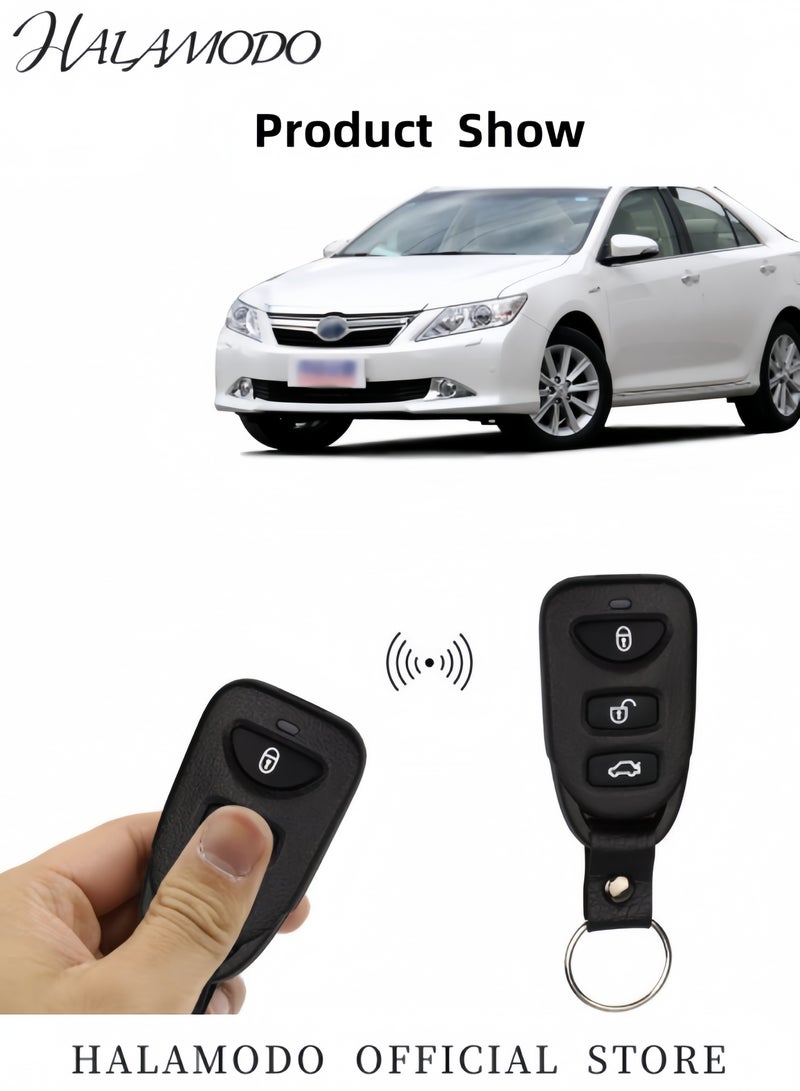 HALAMODO Universal Car Remote Door Lock kit Remote Central Control Box Kit Car Door Lock Keyless Entry System with 2 Remote Controllers for Vehicle Security  - Image 5