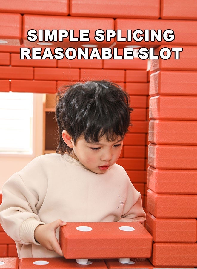 JSAITOYS Large Plastic Red Brick Children's Building Block Combo Toddler Construction Stack Game Stem Educational Toy - Image 4