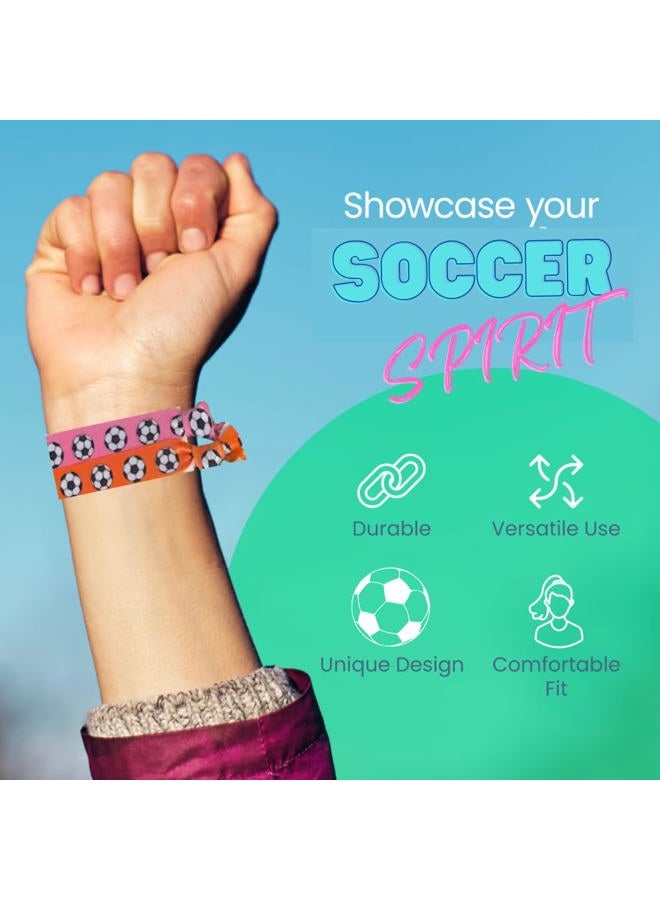 Infinity Collection Soccer Hair Accessories, Set of 8 - Soccer Hair Ties, No Crease, Multicolored Elastics - Image 2