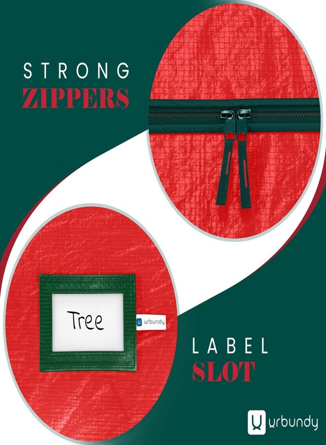 URBUNDY Heavy Duty Christmas Tree Storage Bag 9 Ft - Christmas Tree Bag Red - Tree Bags For Storage - Xmas Tree Storage Bag Holds 9 Ft Christmas Tree Bag For All Year Round Christmas Storage - Image 5