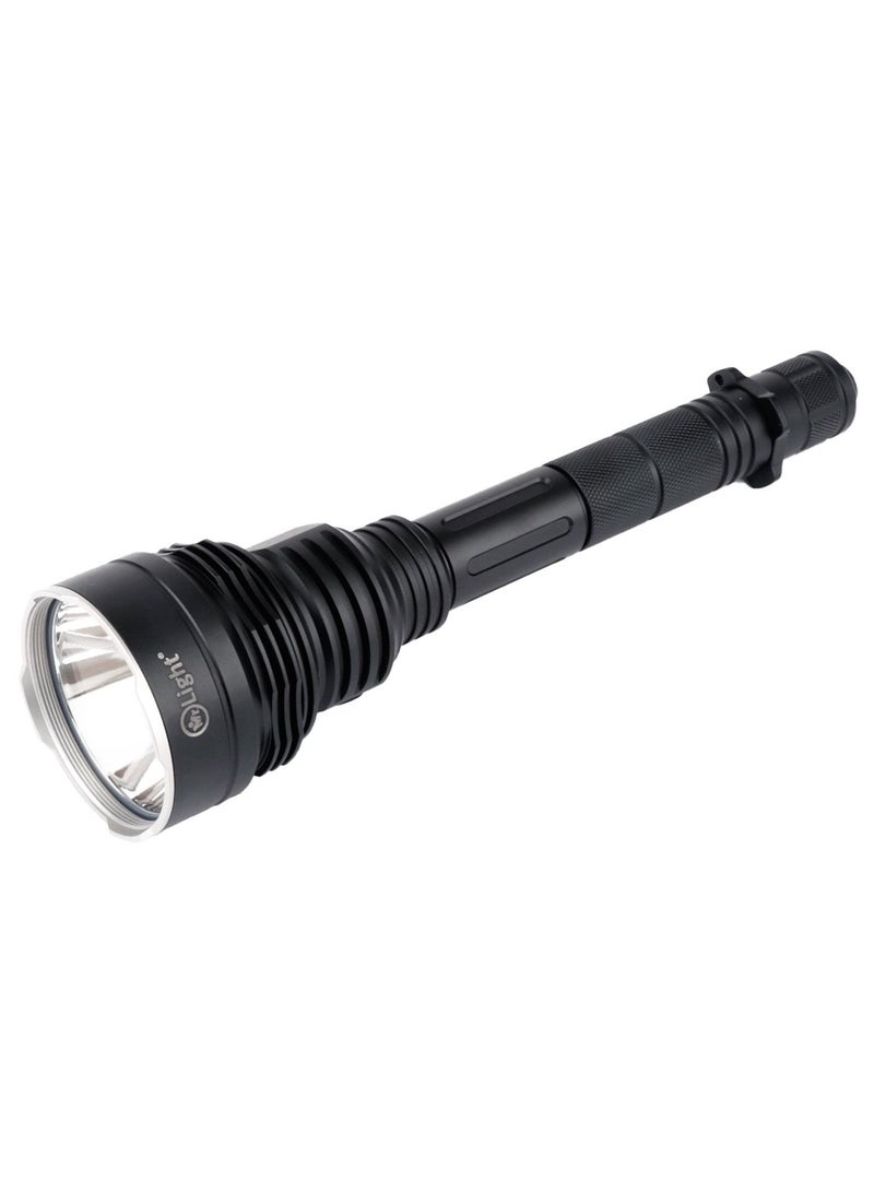 مستر لايت مصباح يدوي لمسافة شعاع طويلة للغاية يمكن أن يصل إلى 1000 متر 1800 لومينز للأوضاع الخارجية والتكتيكية 468H أقصى وقت تشغيل مع محول لون بشاحن مزدوج الفتحة ومجموعة محول - Image 1