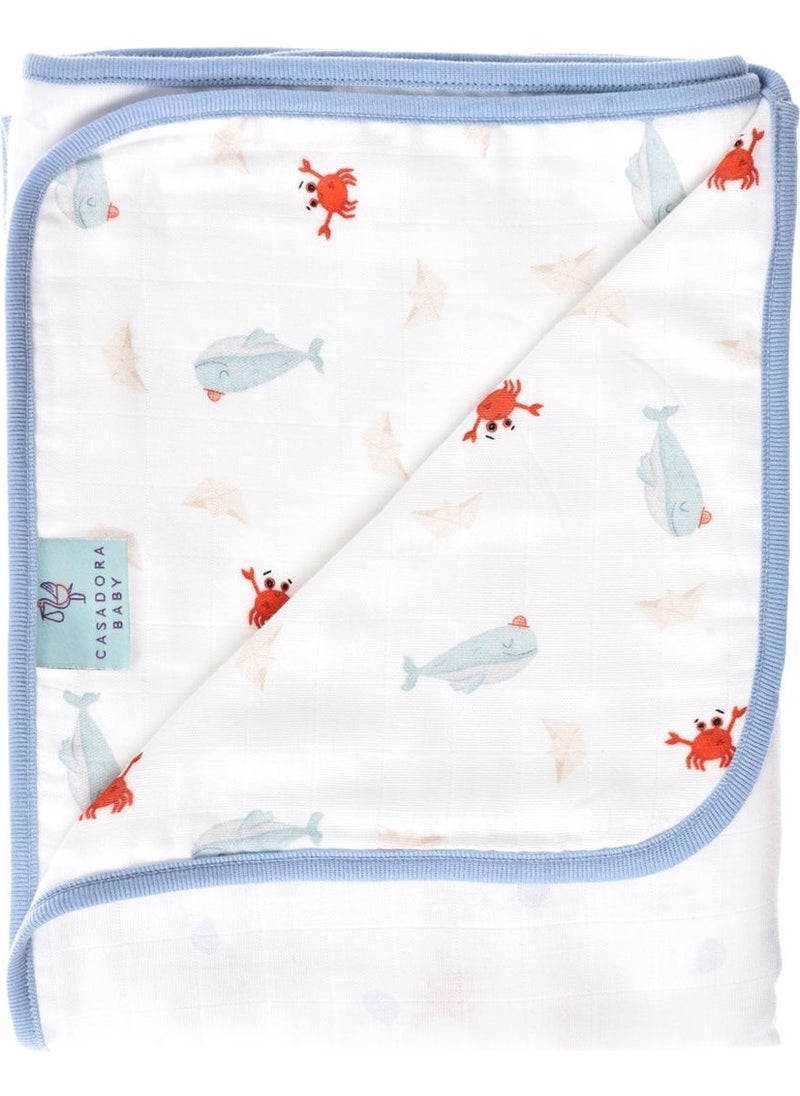 Casadora Baby Boubou 100% Cotton Double-Sided Biased Muslin Blanket  - Image 3