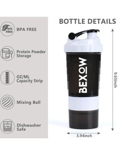 BEXOW Leak-Proof Protein Shaker Bottle 3-Layer Twist Off Design Non-Slip Grip, BPA-Free Blender Bottle with Supplement and Pill Storage Compartments Perfect for staying hydrated - pzsku/ZA462E08E2F7ECCBEBF9FZ/45/_/1724047025/077a2d52-cd2c-49ac-9ee2-bf1a0de6c548