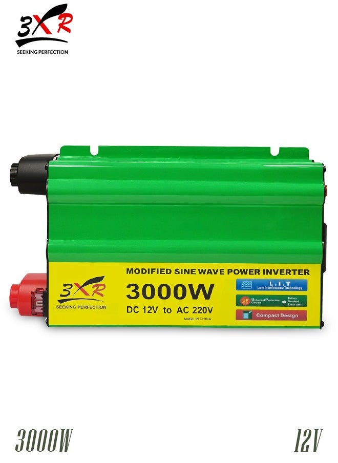 3XR - 3XR 3000W Modified Sine Wave Power Inverter: Reliable DC to AC Converter for Vehicle and Home Use - Image 1