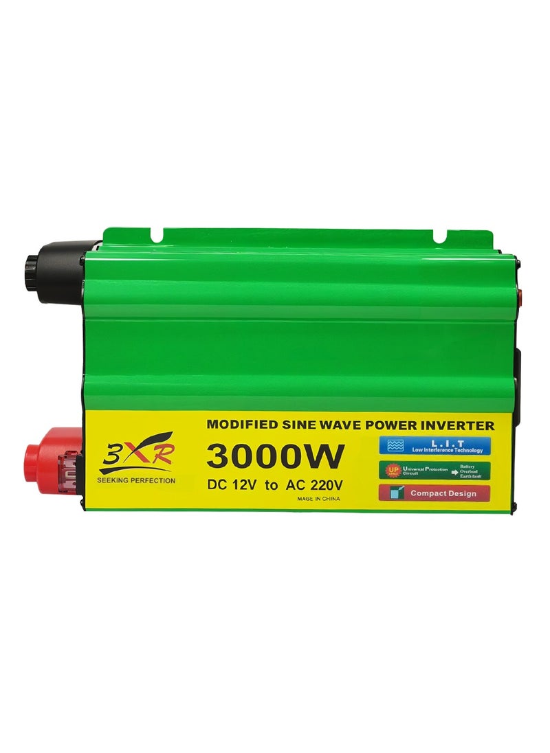 3XR - 3XR 3000W Modified Sine Wave Power Inverter: Reliable DC to AC Converter for Vehicle and Home Use - Image 1
