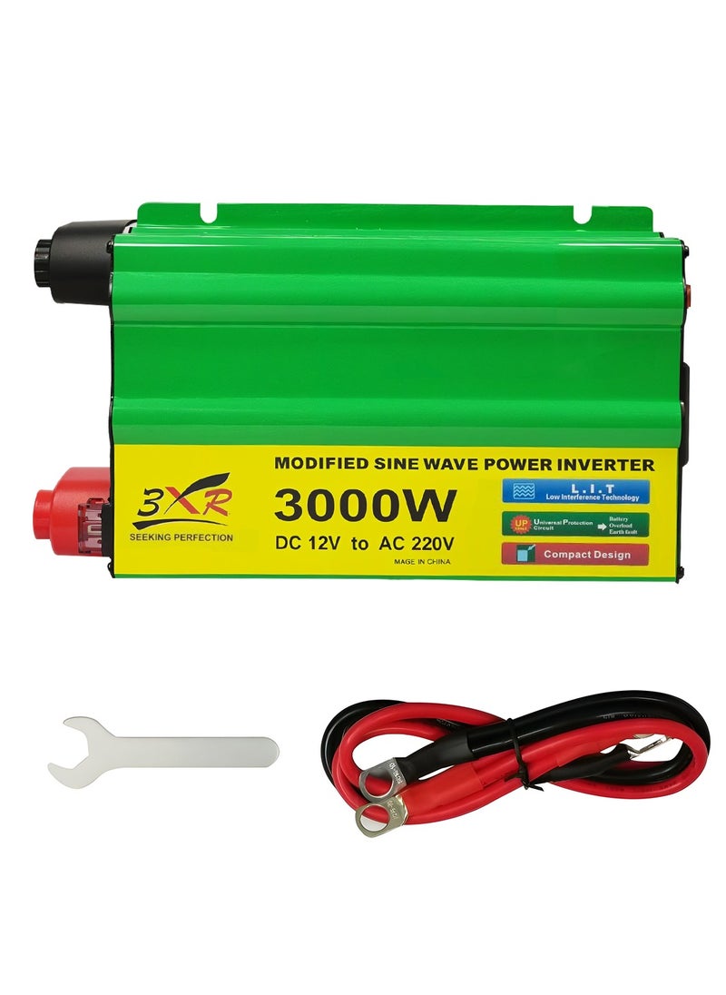3XR - 3XR 3000W Modified Sine Wave Power Inverter: Reliable DC to AC Converter for Vehicle and Home Use - Image 1