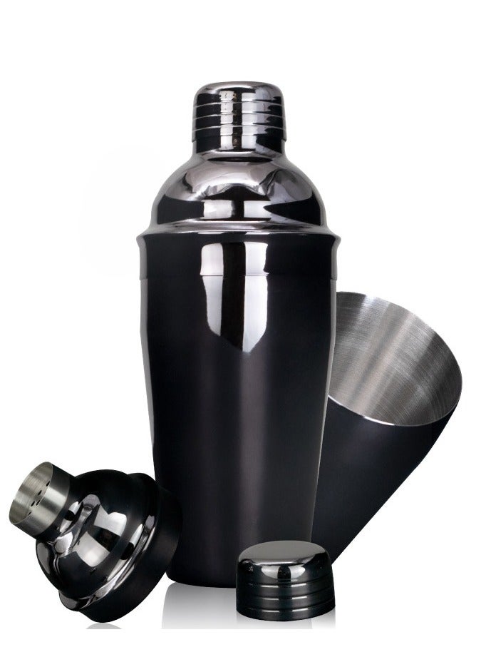RANK Shiny black stainless steel cocktail shaker - Image 1