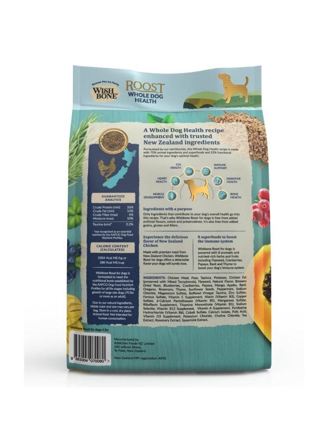 Wishbone Roost New Zealand Chicken Dry Dog Food, Gluten-Free, Grain-Free Formula for Overall Pet Health - 4 lb - Image 3