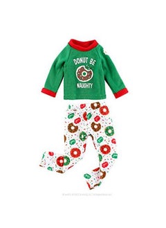 The Elf on the Shelf The Elf on the Shelf Donut Pajama Outfit - 2019 Retro Claus Couture Sleepover Set (Two Piece) - Cute Christmas Themed PJ Outfit For Both Boy and Girl Elves - Dress Your Sleepy Elves For Christmas Eve  - Image 3