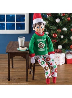 The Elf on the Shelf The Elf on the Shelf Donut Pajama Outfit - 2019 Retro Claus Couture Sleepover Set (Two Piece) - Cute Christmas Themed PJ Outfit For Both Boy and Girl Elves - Dress Your Sleepy Elves For Christmas Eve  - Image 5