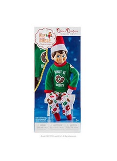 The Elf on the Shelf The Elf on the Shelf Donut Pajama Outfit - 2019 Retro Claus Couture Sleepover Set (Two Piece) - Cute Christmas Themed PJ Outfit For Both Boy and Girl Elves - Dress Your Sleepy Elves For Christmas Eve  - Image 2