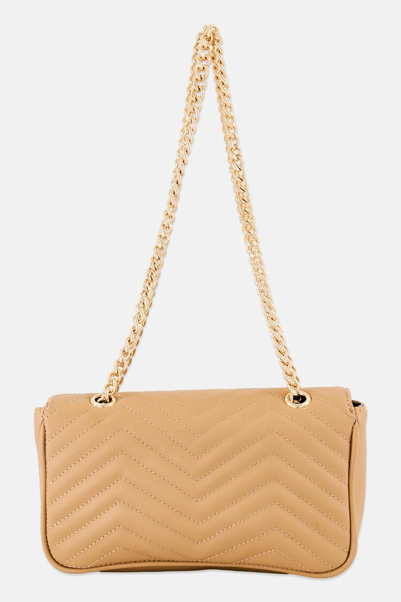 VINCE CAMUTO Women Brand Logo Shoulder Bag, Tan  - Image 2
