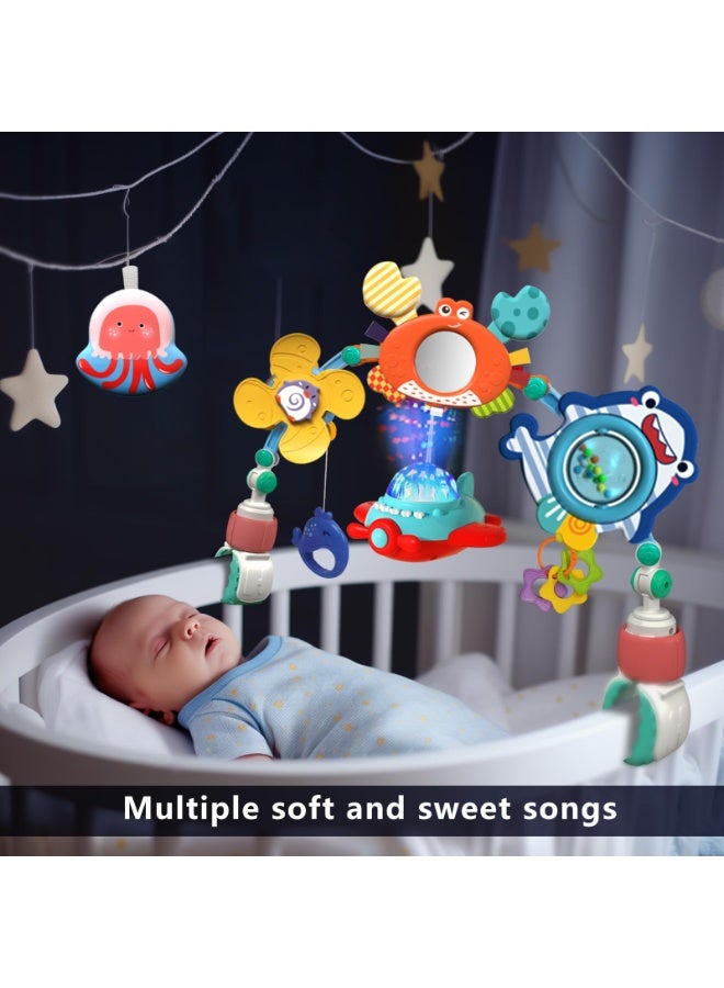 LEFAFA Car Seat Toys, Baby Stroller Arch Toy, Adjustable Arch Stroller Toy with Hanging Sensory Activity toys, fits on Baby Bouncer, Bassinet, Stroller, Crib and Car Seats for baby infant Boy Girl 0-18 Month - Image 3