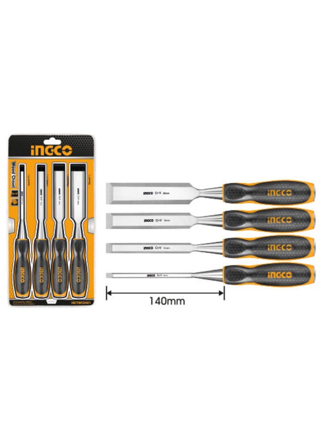 INGCO Set of 4 Pieces Chisel Hktwc0402 6mm,12mm,19mm,25mm