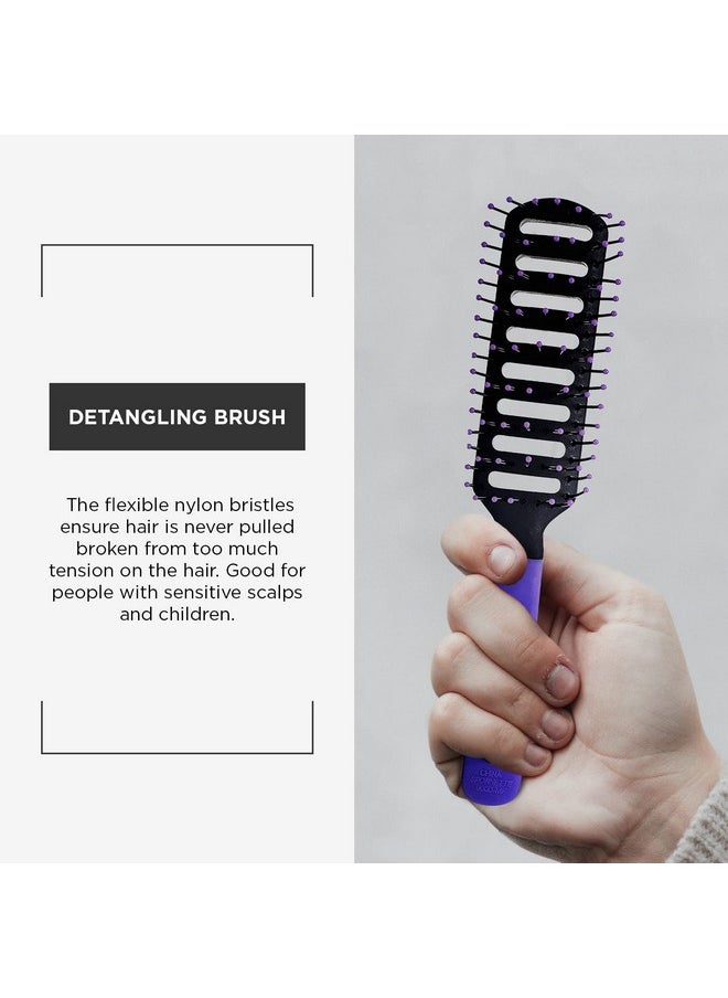 Spornette - Anti Static Vent Brush #9000-Mf (Purple) Styling, Smoothing, Straightening & Blow Drying Hair Quickly With No Static - Adds Shine & Body. For Women, Men & Children - Image 1