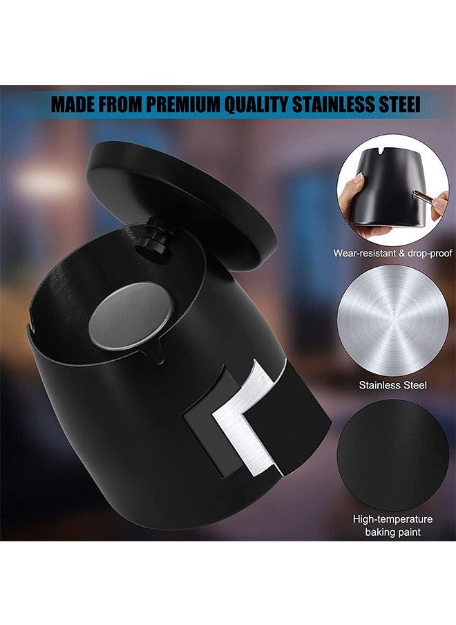 Garlo Outdoor Cigarette Ashtray with Lid Smokeless, Stainless Steel Ash Trays Covered Windproof Smell Proof Ashtrays for Outside Patio Home Odorless Office Tabletop.  - Image 2
