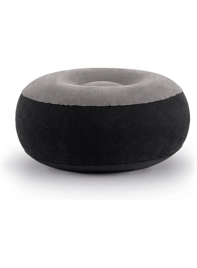 INTEX Ultra Lounge Living Room Air Furniture Inflatable Sofa Set With Ottoman Footrest Grey/Black - Image 5
