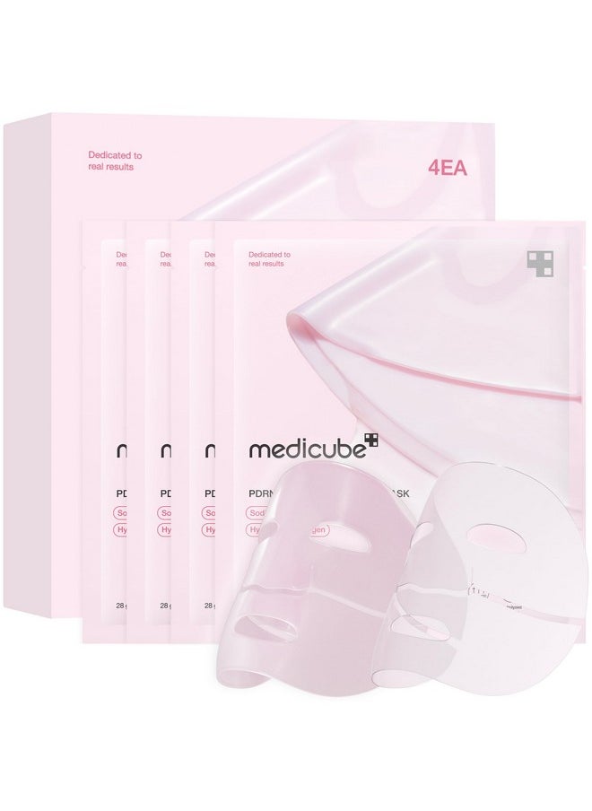 Medicube - Salmon Dna Pdrn Pink Collagen Jelly Gel Mask | Overnight Face Mask For Glass Glow Skin- Elasticity, Hydrating, Firming And Moisturizing | Korean Skincare, 28G, 4Ea - Image 1