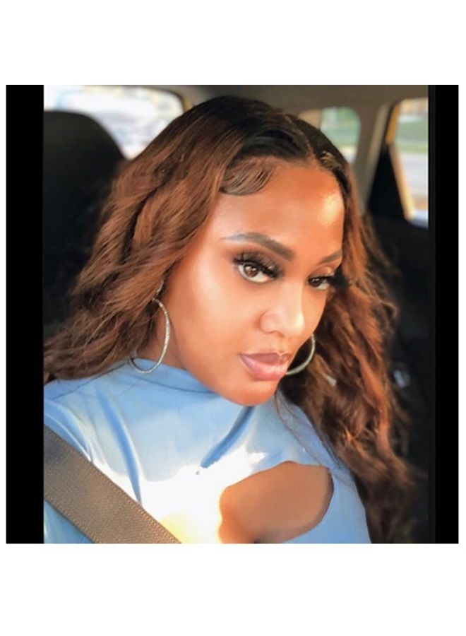 QUINLUX WIGS #1b30 Color Body Wave Human Hair Wigs 180% Density HD Transparent Lace Human Hair Wigs 13x6 Lace Front Wig Pre Plucked Brazilian Remy Human Hair Glueless Wig For Black Women16 inch