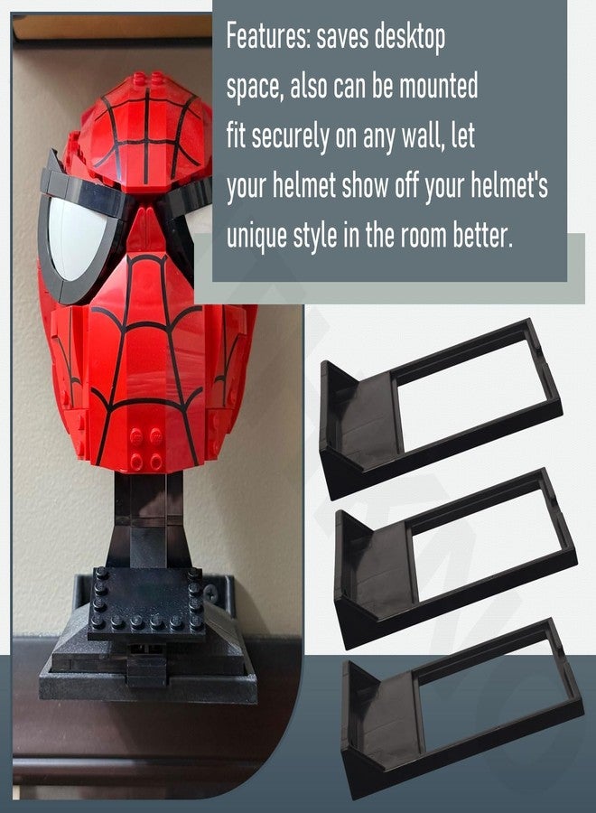 AMTHKNO 5 Pack Wall Mount Display Stand/Wars Helmet Display Shelf Compatible with Lego Star Wars Helmet Also for All Standard Le-go Helmets - Image 5